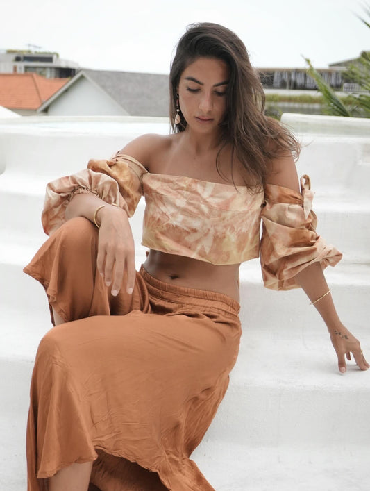 Prabasthani X SFC Eco Cotton Leaf Print Top (S/M)