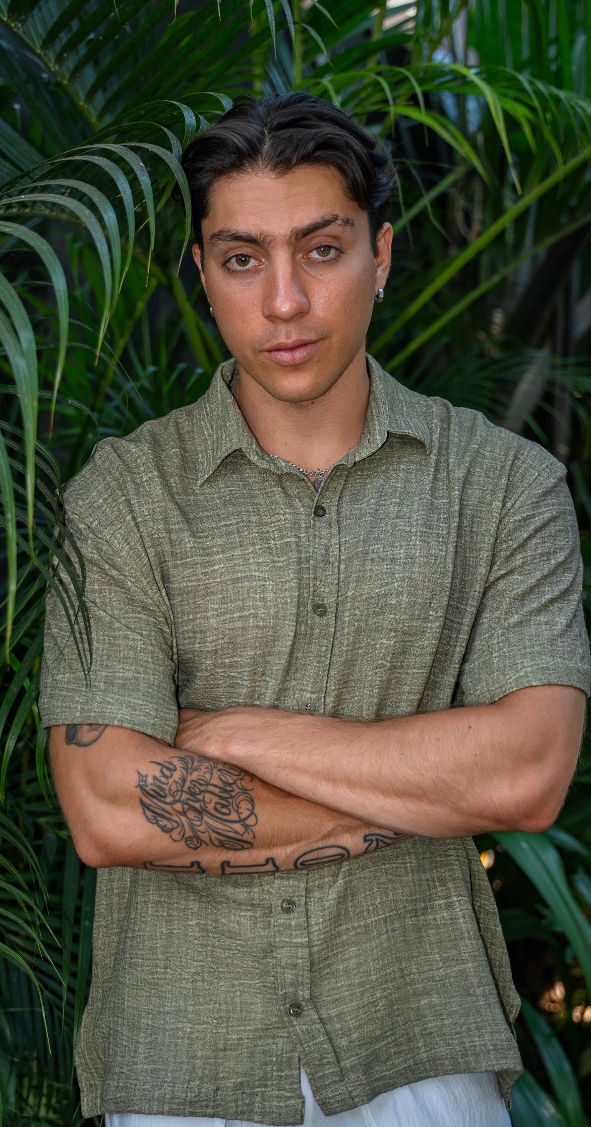 Faro Haus Menswear Sage Linen Shirt