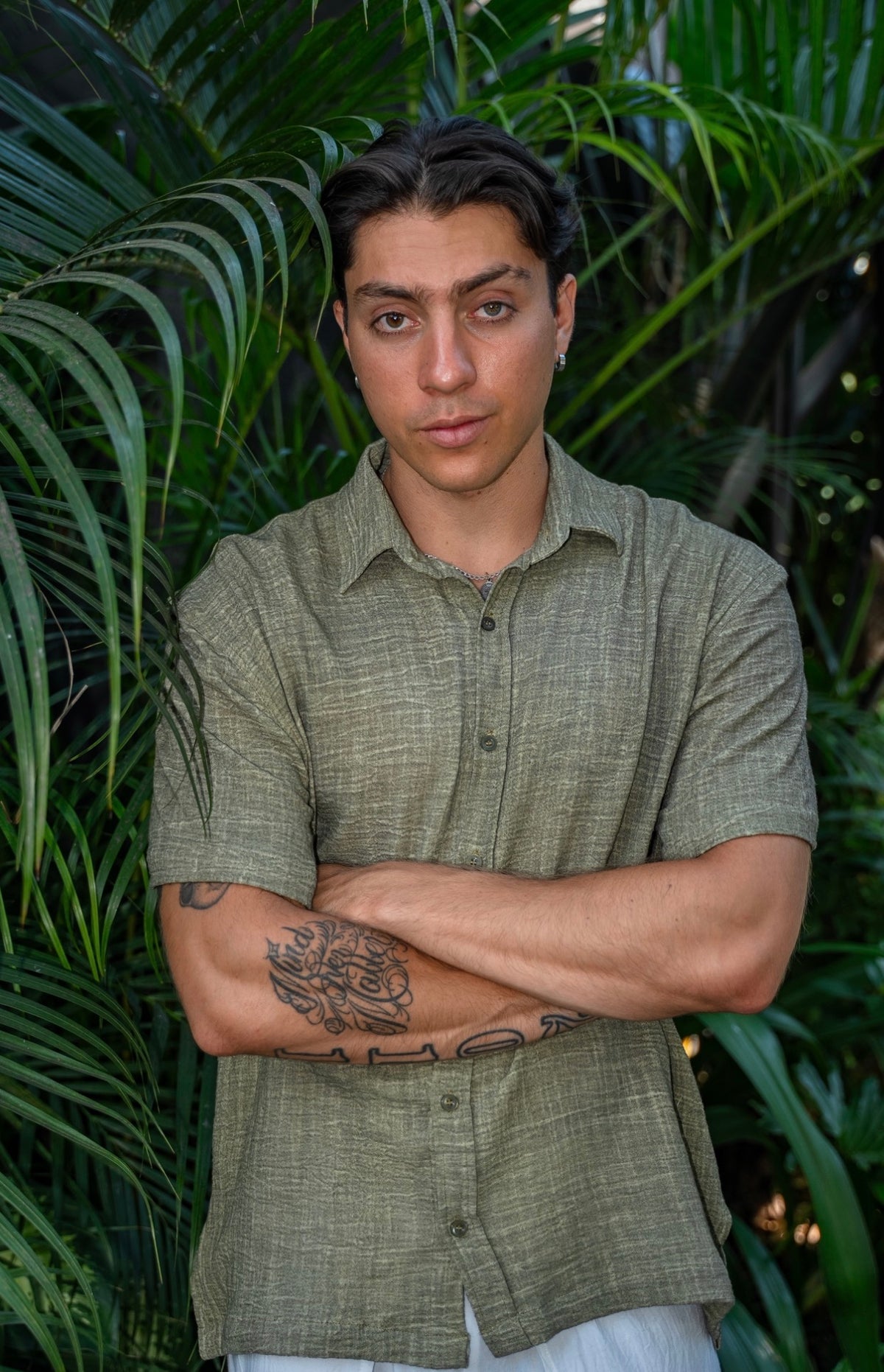 Faro Haus Menswear Sage Linen Shirt