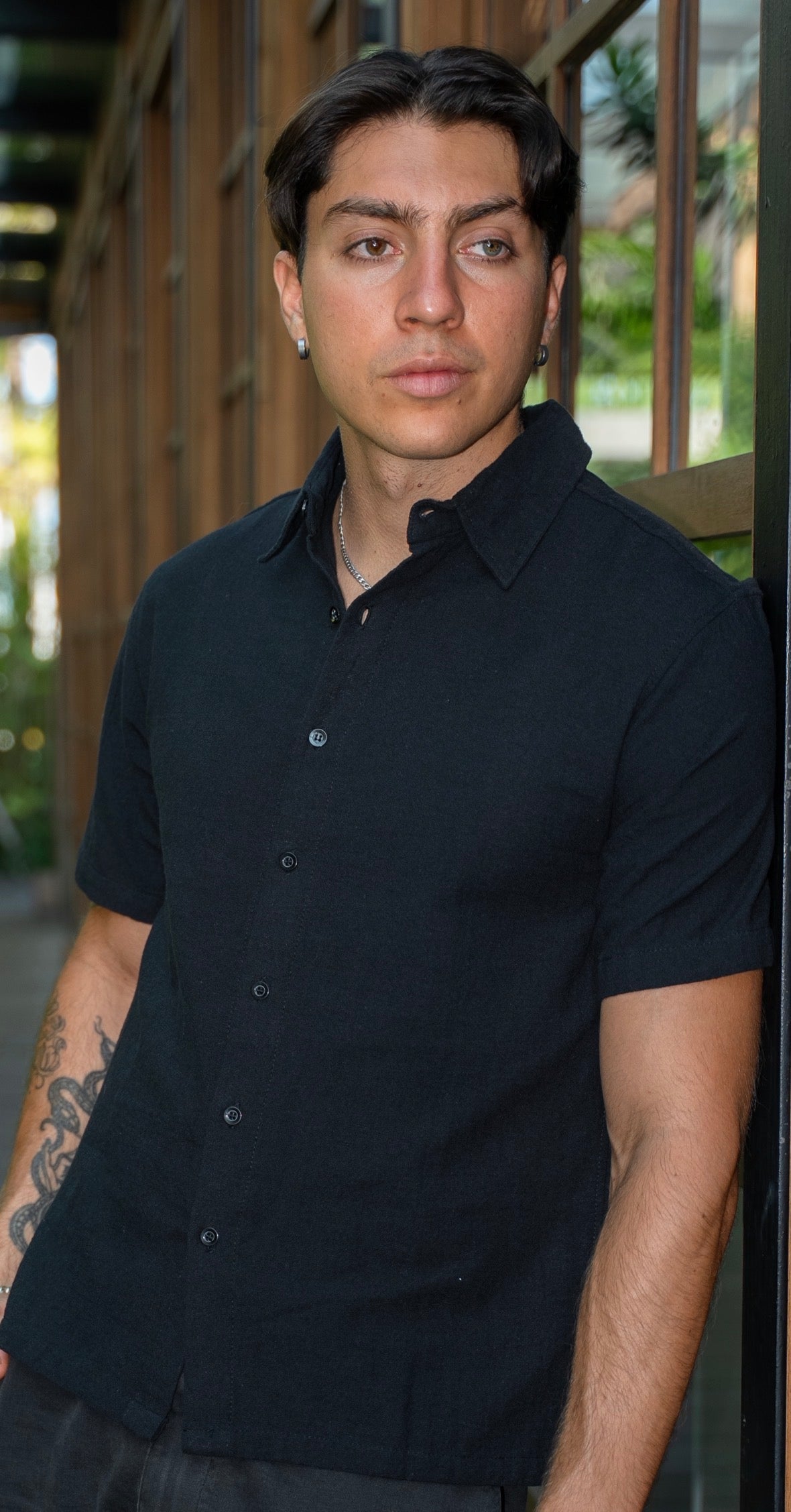 Faro Haus Menswear Back Cotton Linen Shirt
