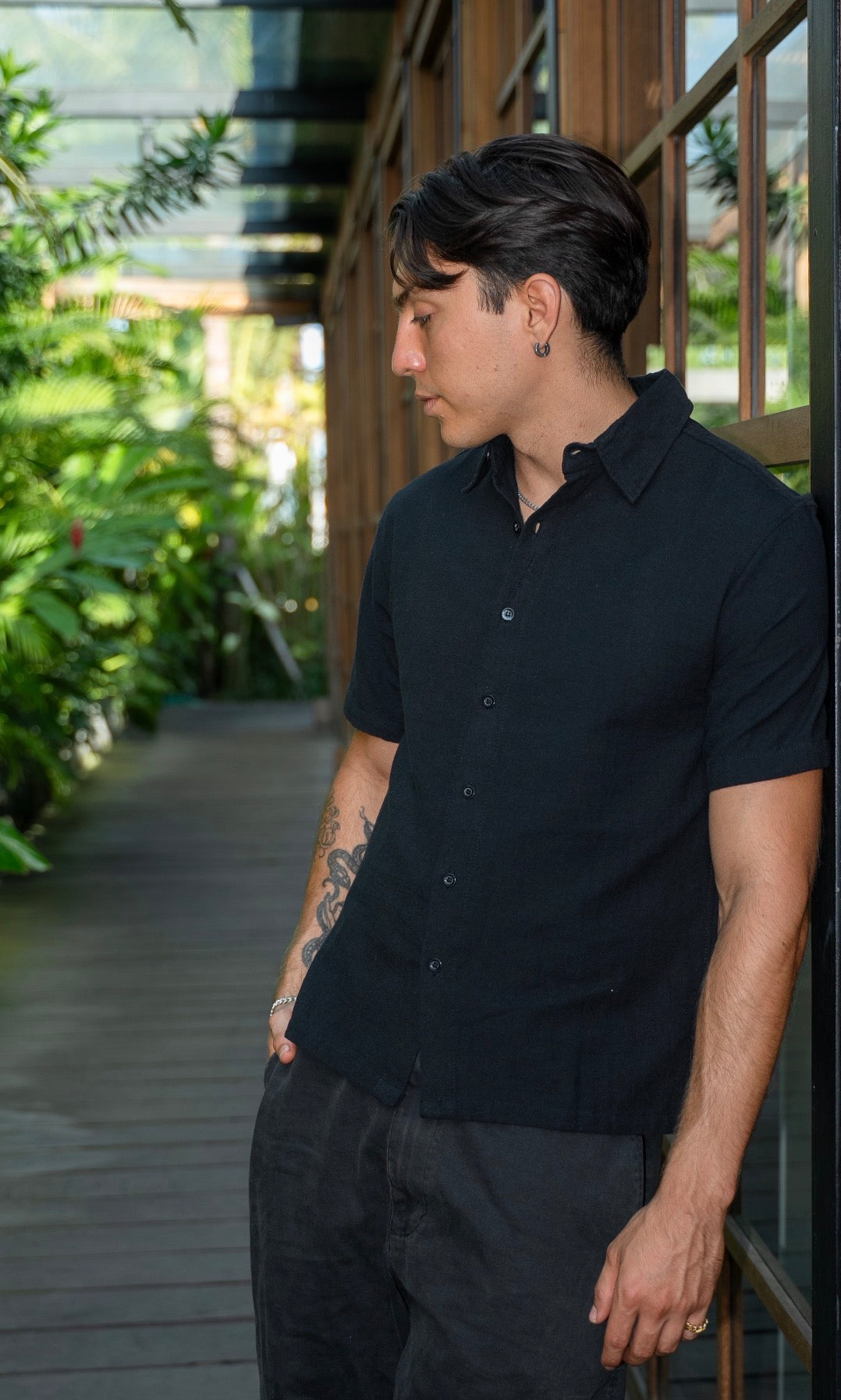 Faro Haus Menswear Back Cotton Linen Shirt