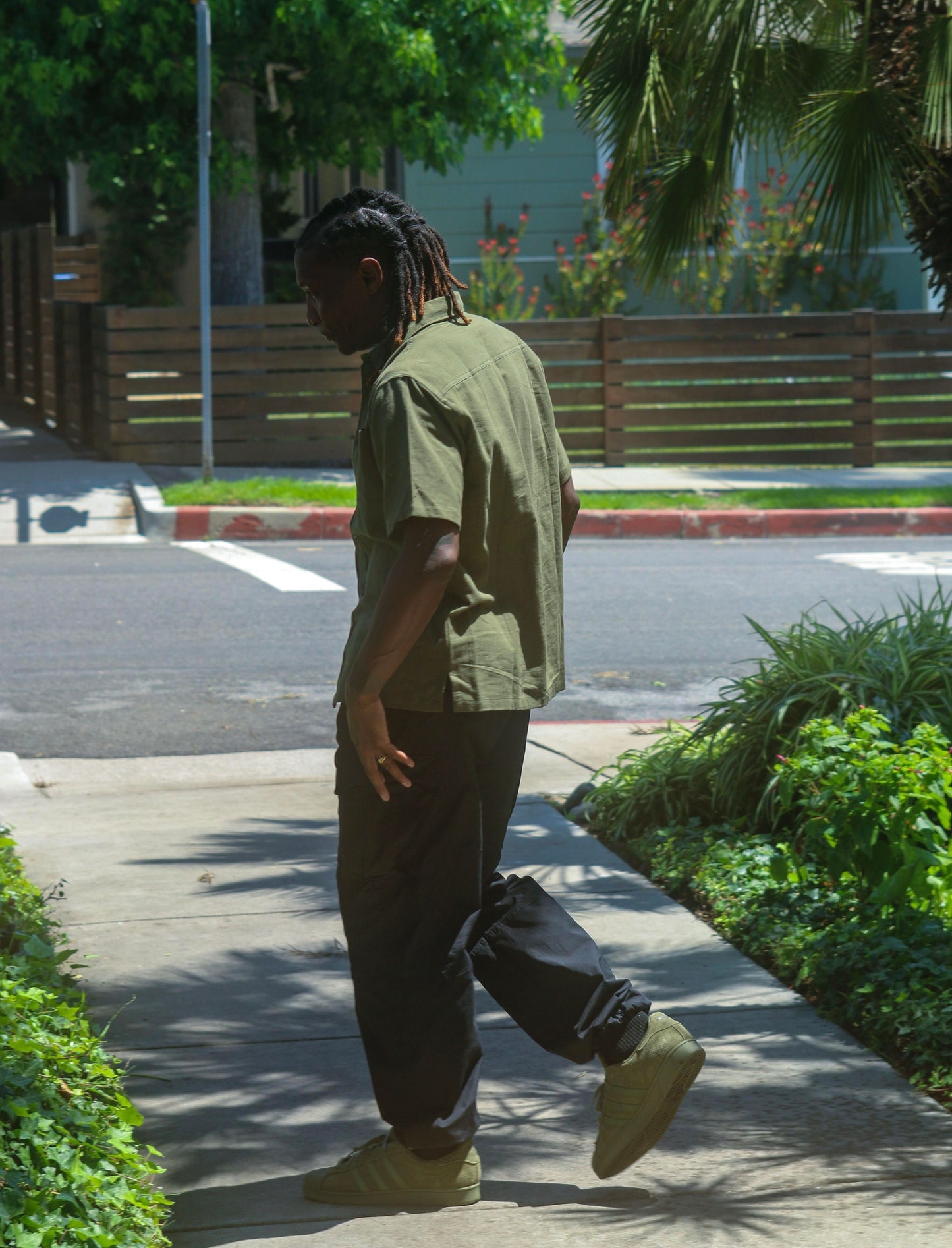 Sab Faro Collectives Social Impact Olive Linen Shirt