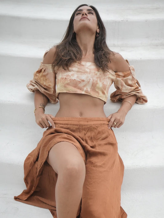 Prabasthani X SFC Eco Cotton Leaf Print Top (S/M)