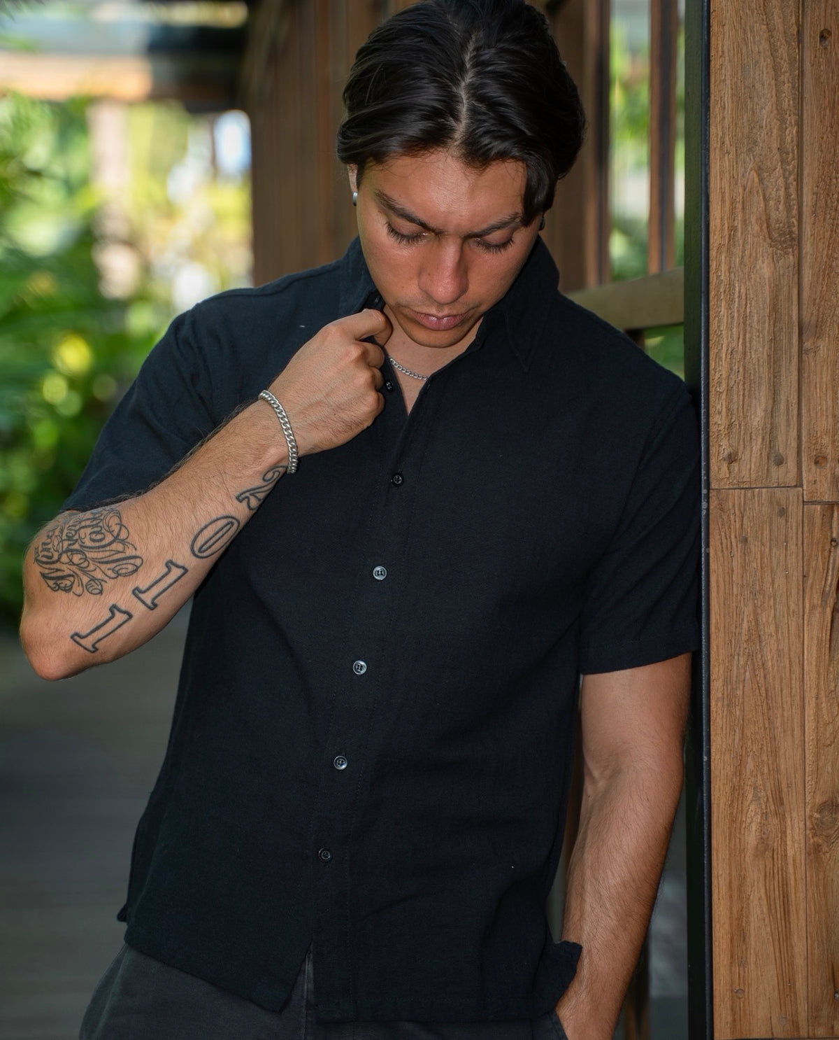 Faro Haus Menswear Back Cotton Linen Shirt