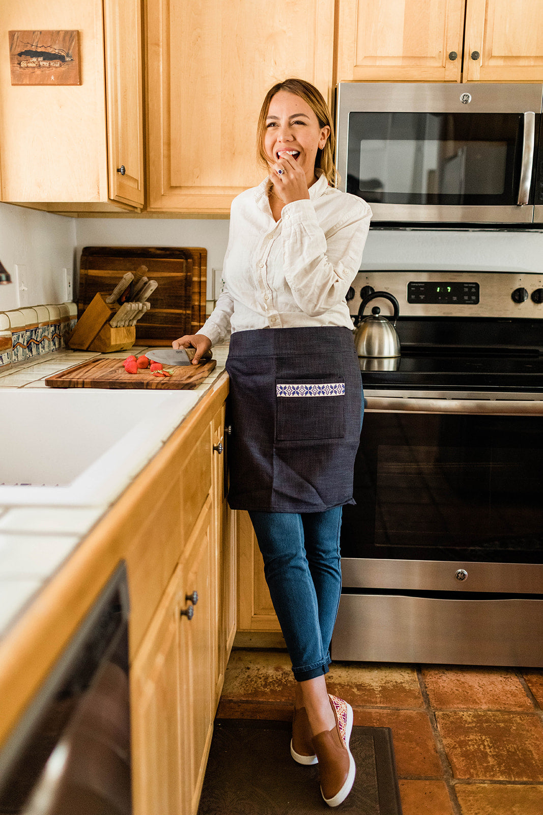 The Tatreez Apron - Blue